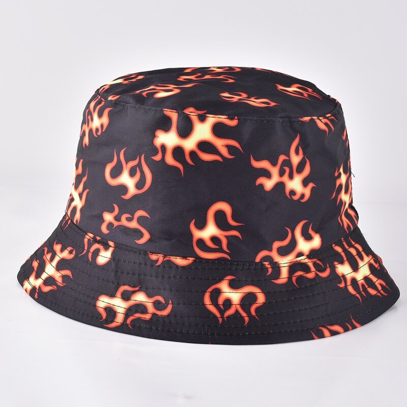 

Fire Print Bucket Hat, Black