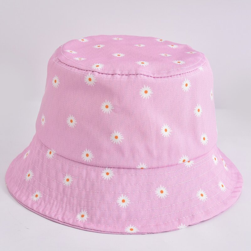 

Daisy Pattern Bucket Hat, Pink