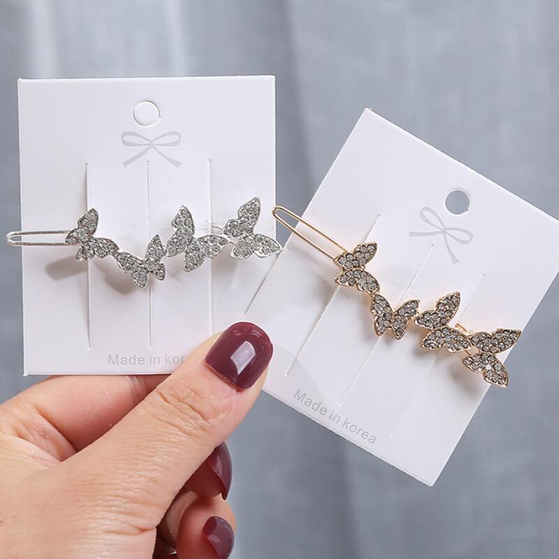 

2pcs Random Butterfly Decor Hair Clip, Multicolor