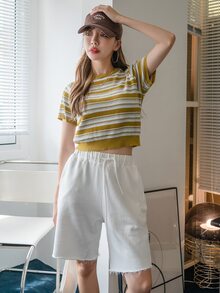DAZY Striped Knit Top - Multicolor - View 7