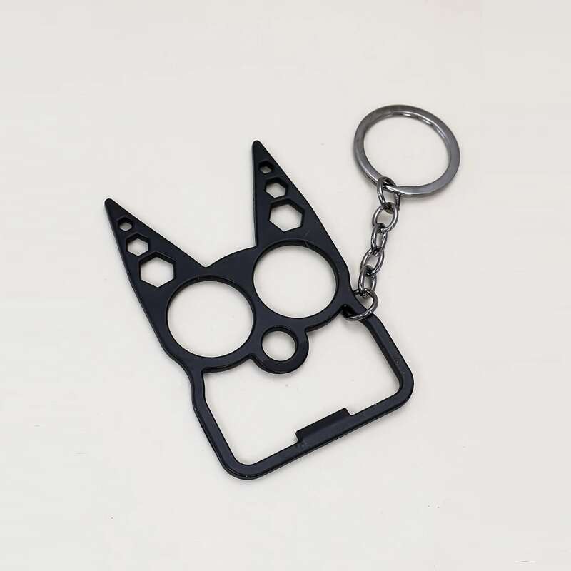 

Cat Design Keychain, Black