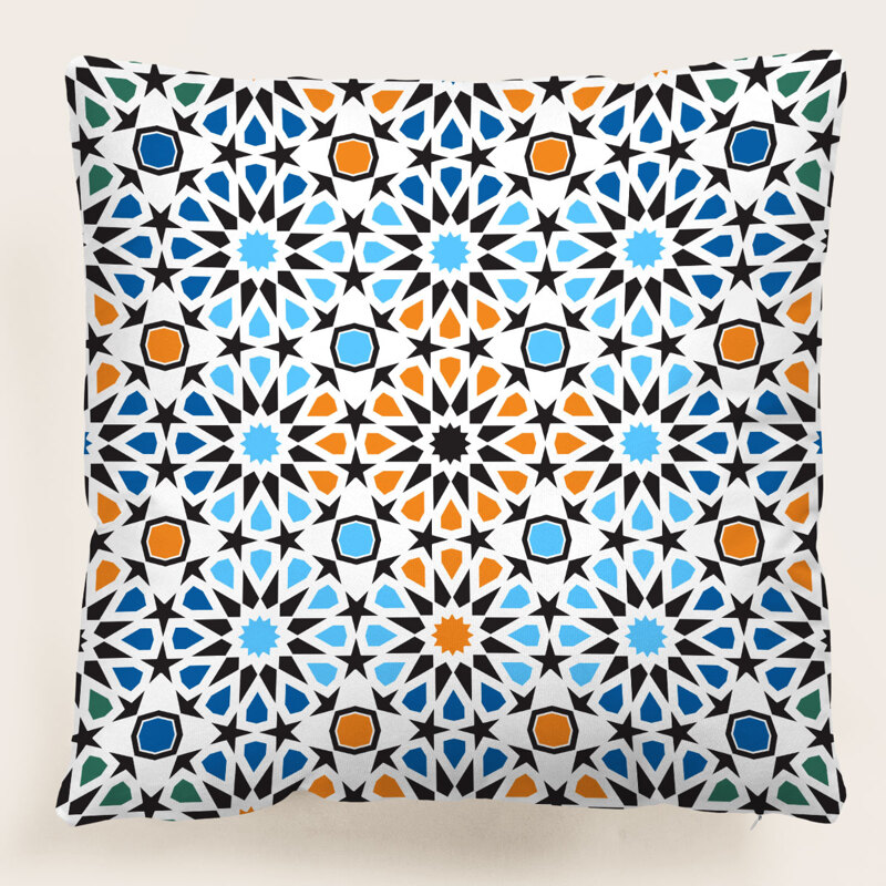 

1pc Geometric Pattern Cushion Cover Without Filler, Multicolor