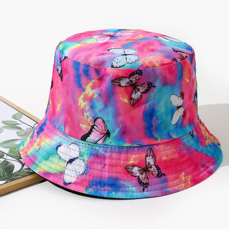 

Butterfly Pattern Bucket Hat, Multicolor