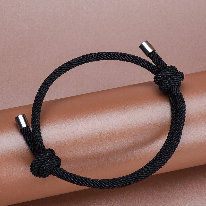 

1pc Knot Rope Bracelet, Black