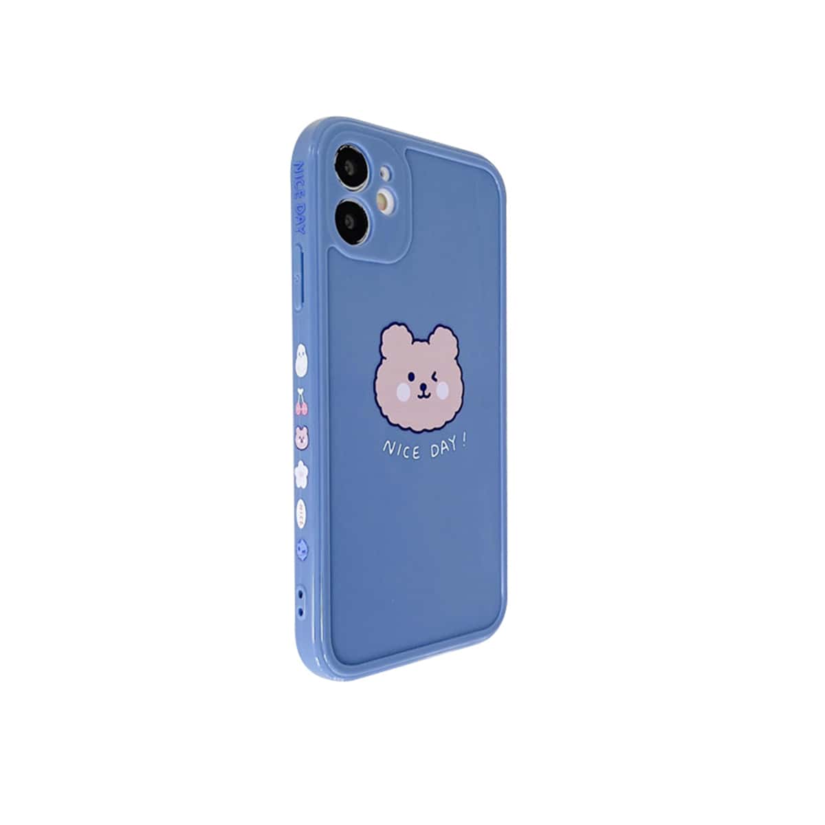 

Cartoon Bear Phone Case, Blue