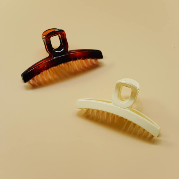 

2pcs Simple Hair Claw, Multicolor