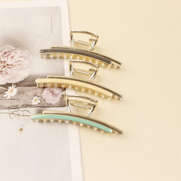 

3pcs Large Hair Claw, Multicolor