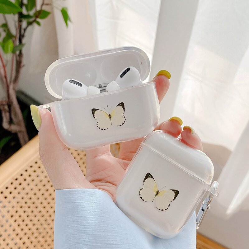 

Cartoon Butterfly Clear Case For Airpods