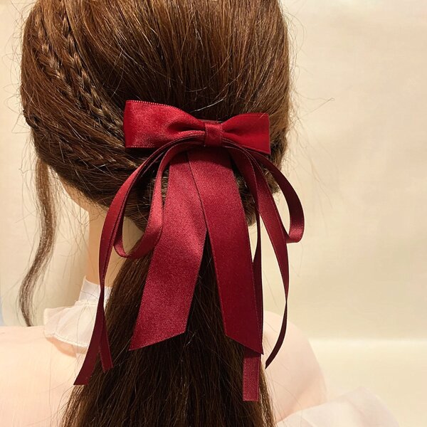 

Bow Knot Decor Hair Clip, Red