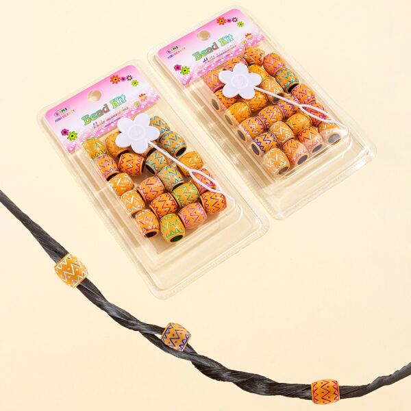 

51pcs Simple Hair Bead, Multicolor