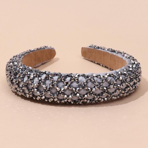 

Crystal Decor Headband, Grey