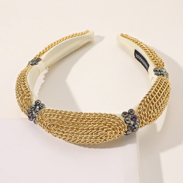 

Chain Decor Headband, Gold