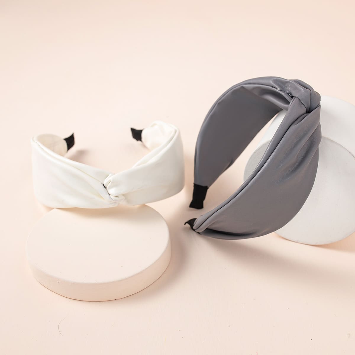 

2pcs Solid Headband, Multicolor