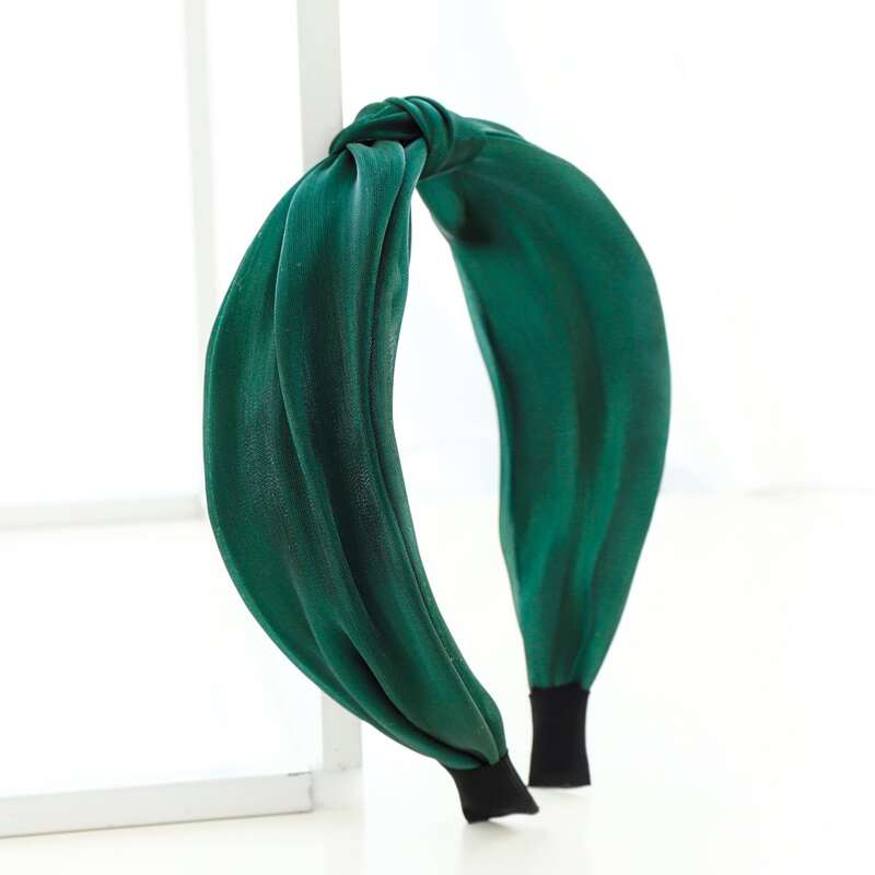 

Solid Knot Decor Headband, Dark green