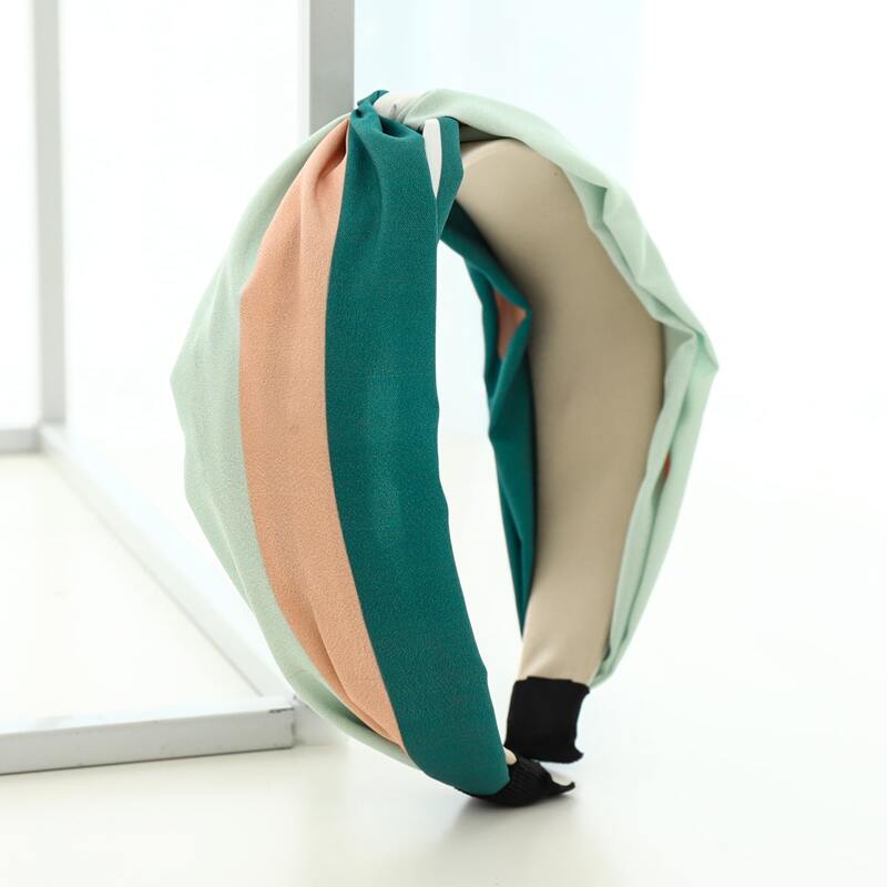

Color Block Headband, Green