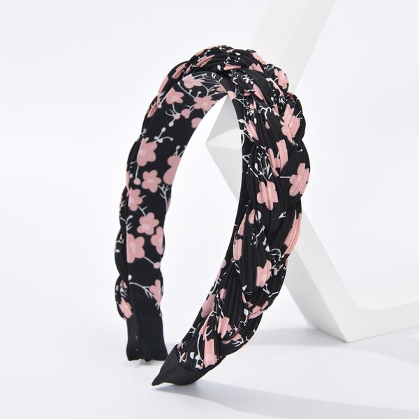 

Flower Pattern Headband, Black