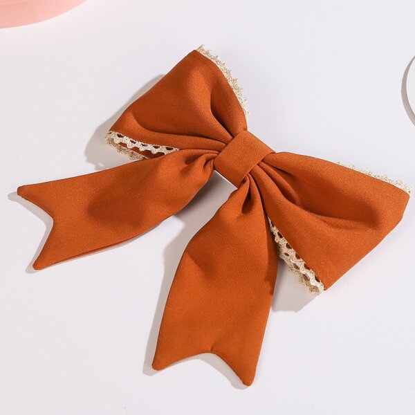 

Girls Bow Decor Hair Clip, Orange