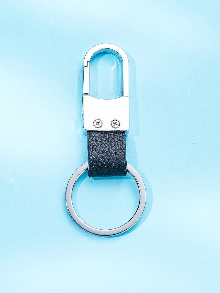 Men Minimalist Keychain - Black - View 1