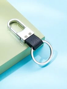 Men Minimalist Keychain - Black - View 2