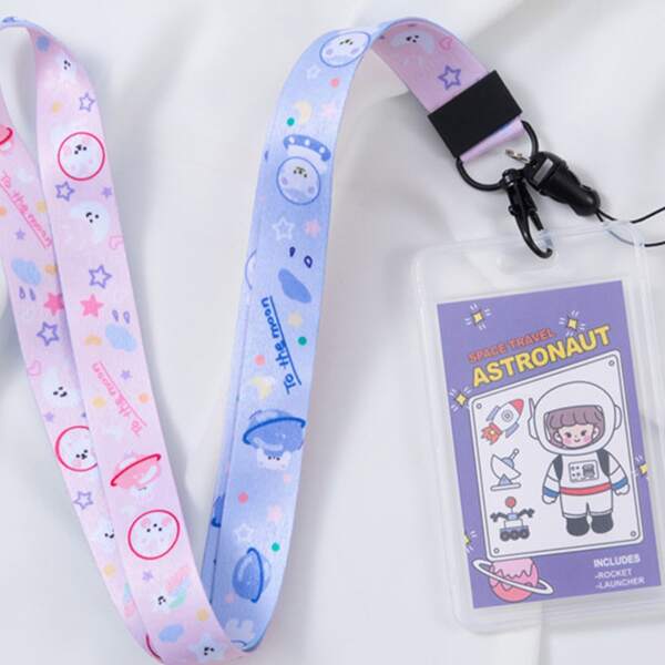 

1pc Cartoon Graphic Random ID Card Cover, Multicolor