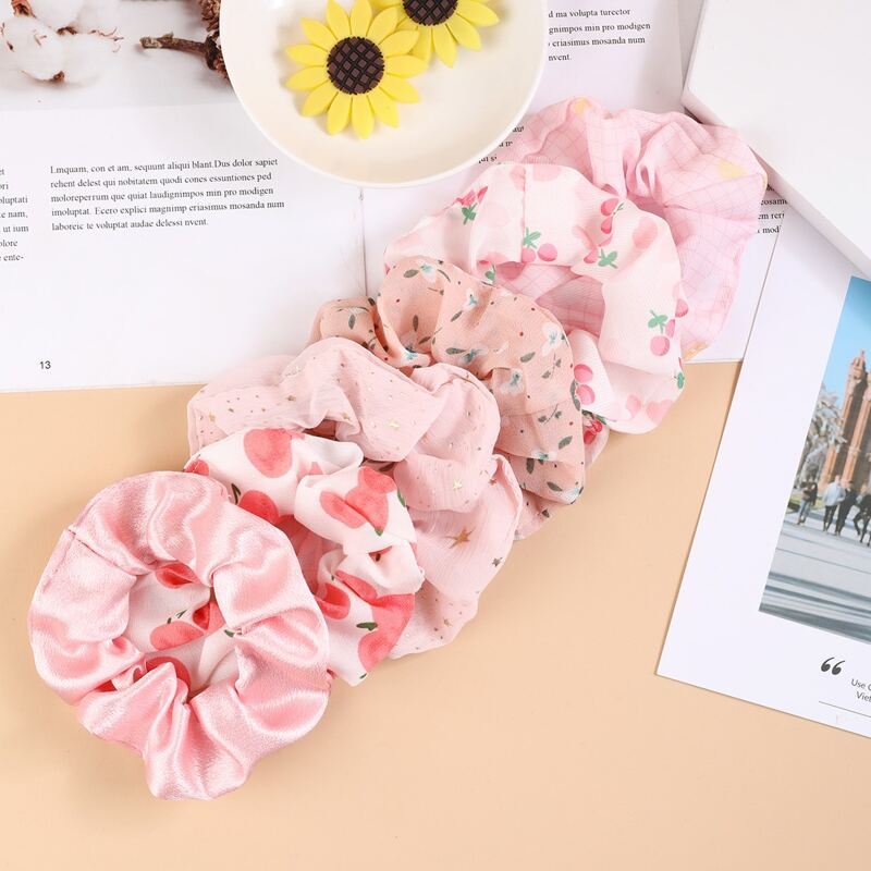 

6pcs Ditsy Floral Pattern Scrunchie, Multicolor