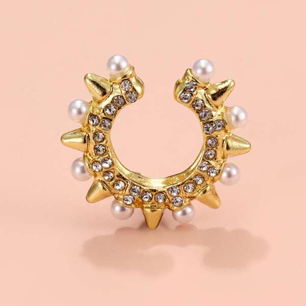 

Faux Pearl Decor Ear Cuff, Gold