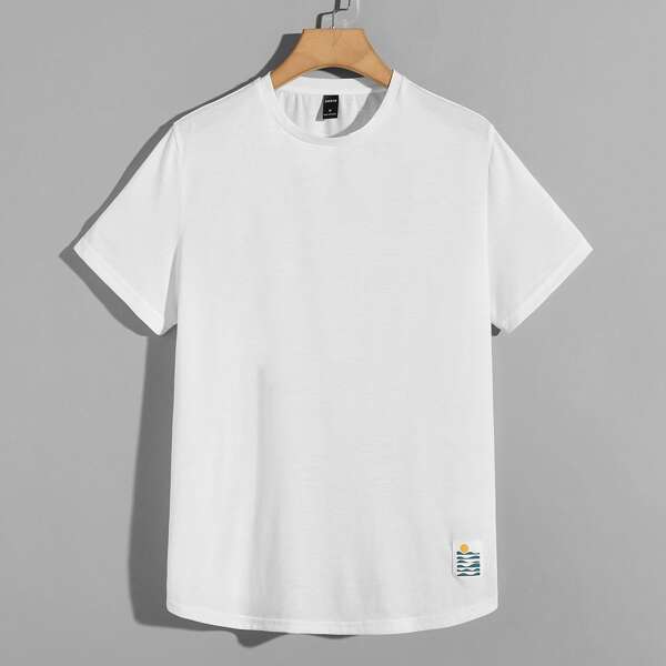 

Men Patch Detail Tee, White