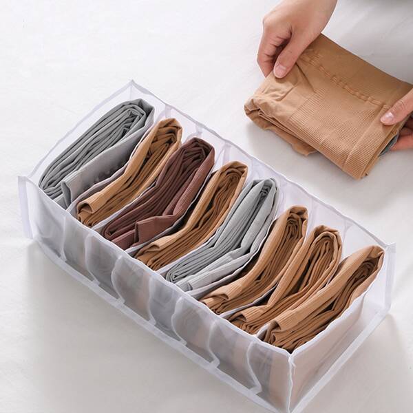 

1pc Foldable Clothes Storage Box, White