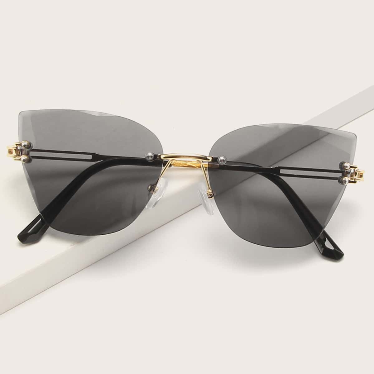 

Cat Eye Rimless Sunglasses