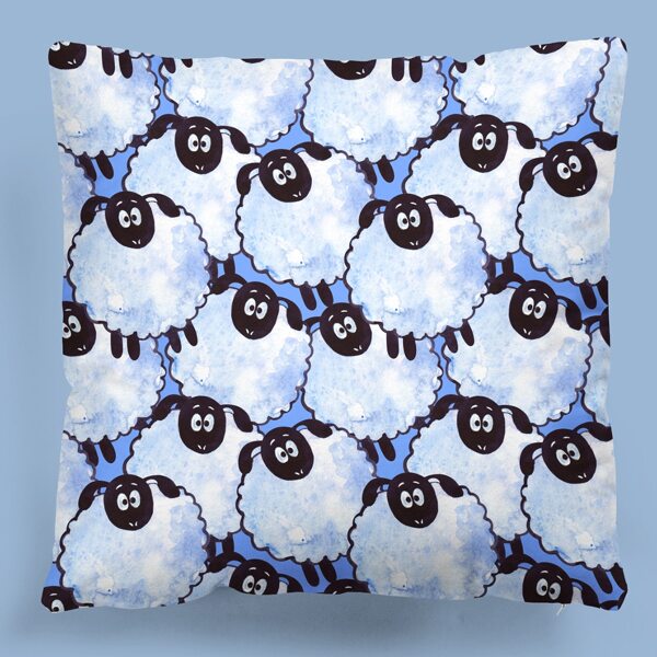 

Sheep Print Kids Cushion Cover Without Filler, Multicolor