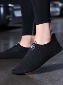 純色男士運動鞋 - 黑色 - 查看 2