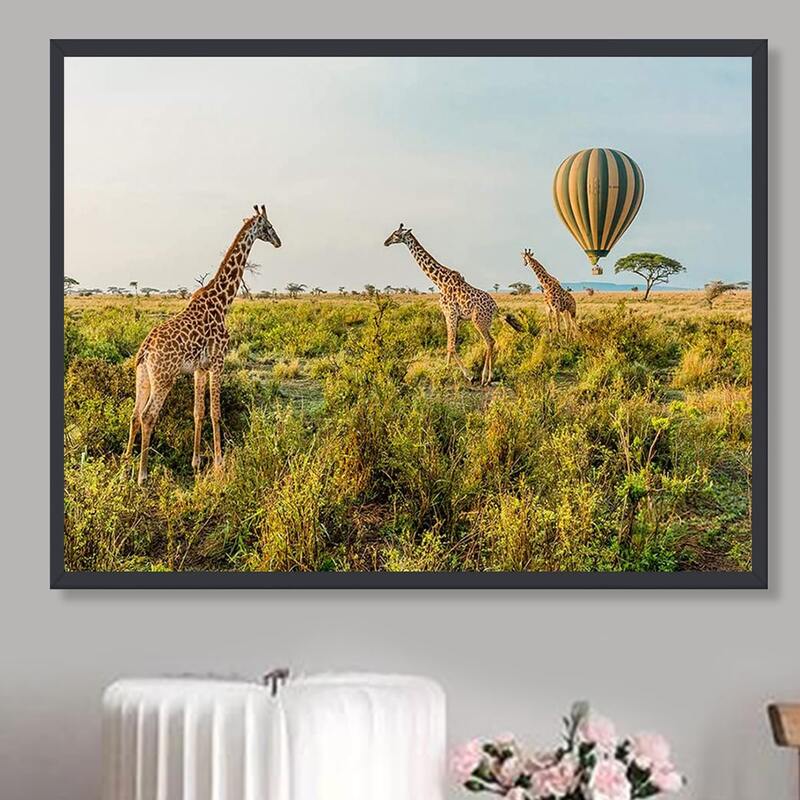 

Giraffe Print DIY Diamond Unframed Painting, Multicolor