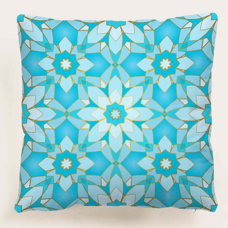

Geometric Mandala Cushion Cover Without Filler, Multicolor