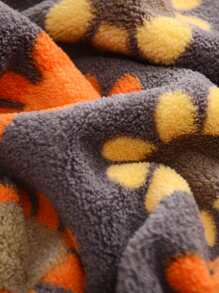 1pc Flower Print Towel - Multicolor - View 7