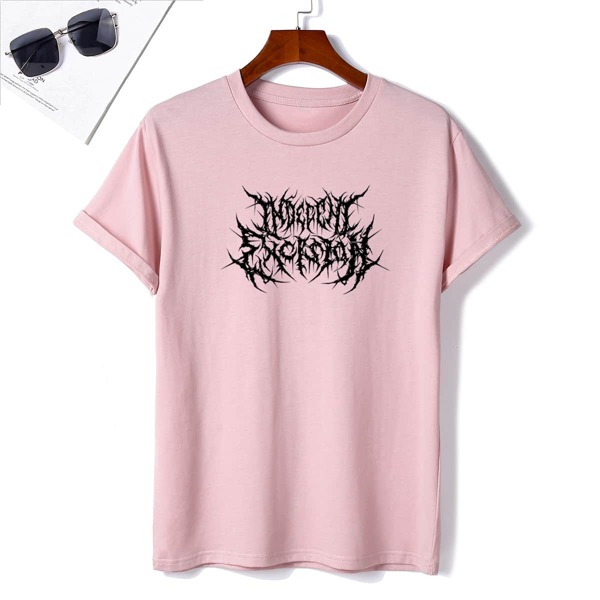 

Men Graphic Print Round Neck Tee, Dusty pink