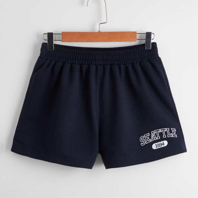 

Letter Track Shorts, Navy blue