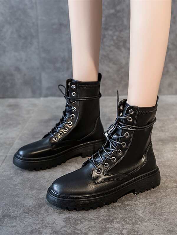 Romwe combat boots clearance