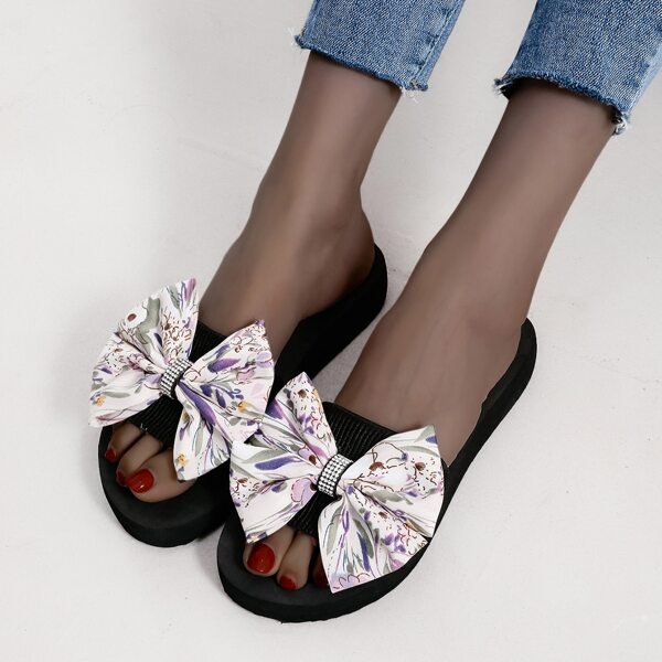 

Bow Decor Slides, Multicolor