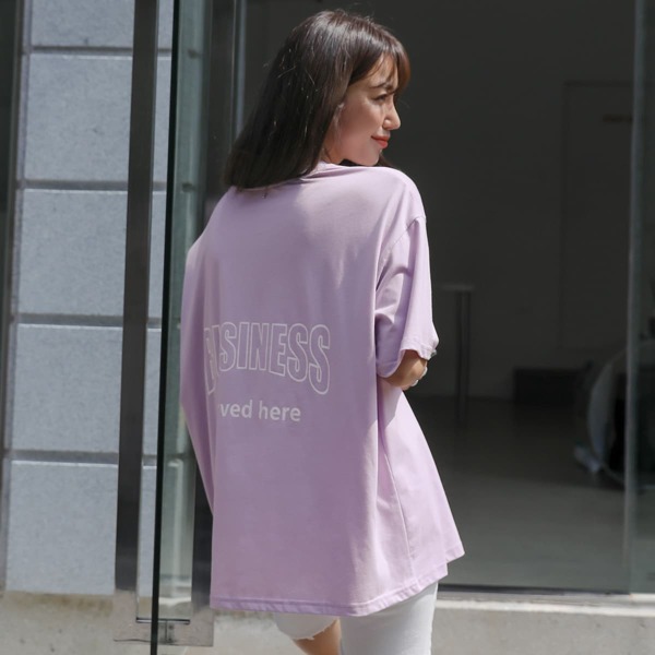 

Letter Graphic Tee, Lilac purple