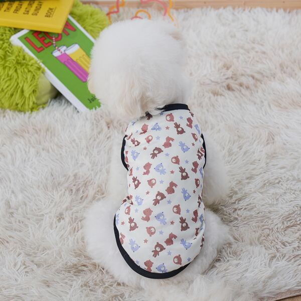 

Cartoon Bear Pet Tank Top, Multicolor