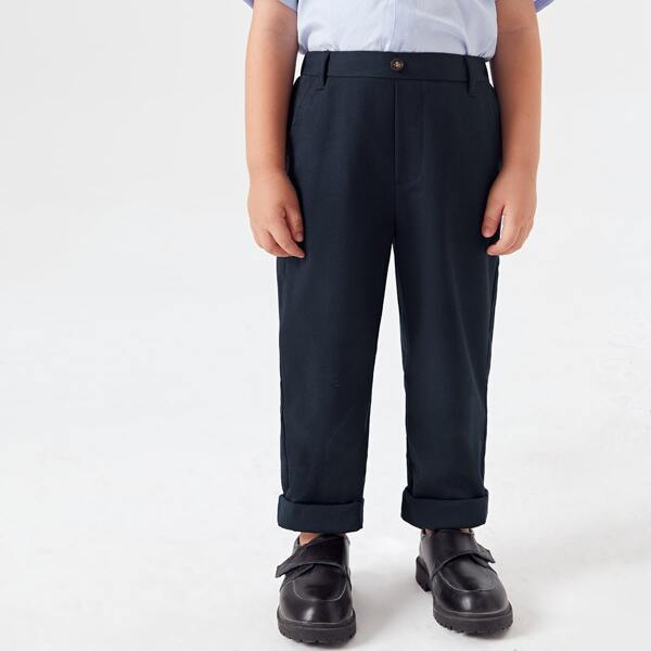 

Toddler Boys Tailored School Pants, Navy blue