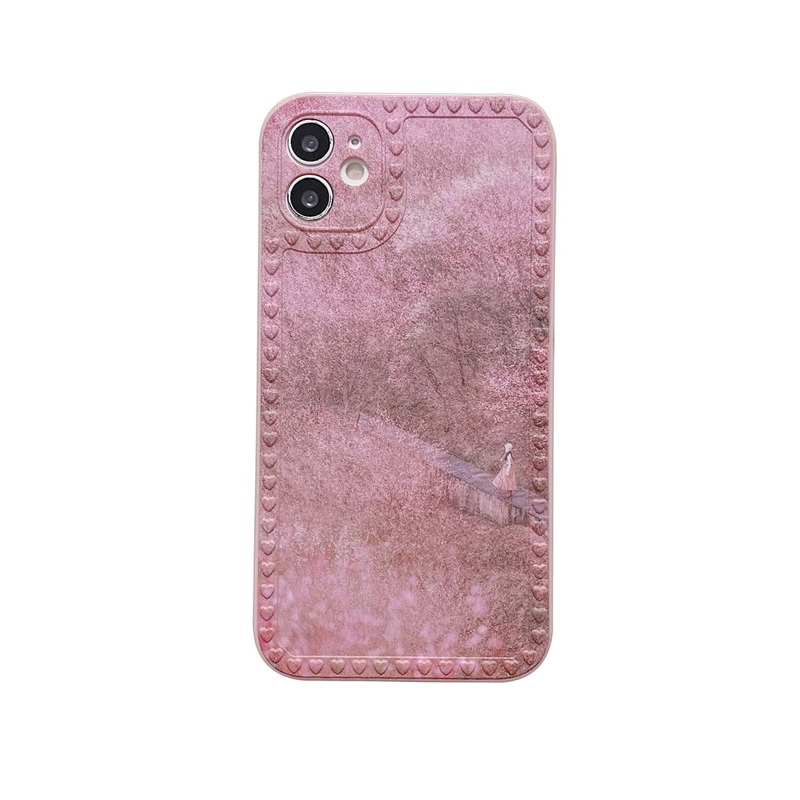 

Forest Pattern Phone Case, Pink