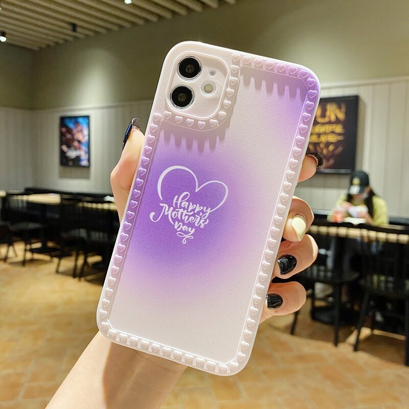 

Letter Graphic Phone Case, Purple