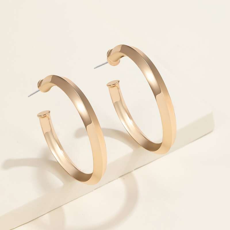 

Minimalist Hoop Earrings, Gold