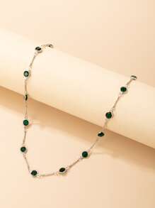 imoli 水鑽細節項鍊 - 銀色 - 查看 3