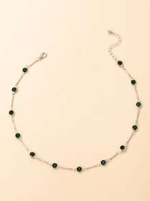 imoli 水鑽細節項鍊 - 銀色 - 查看 5