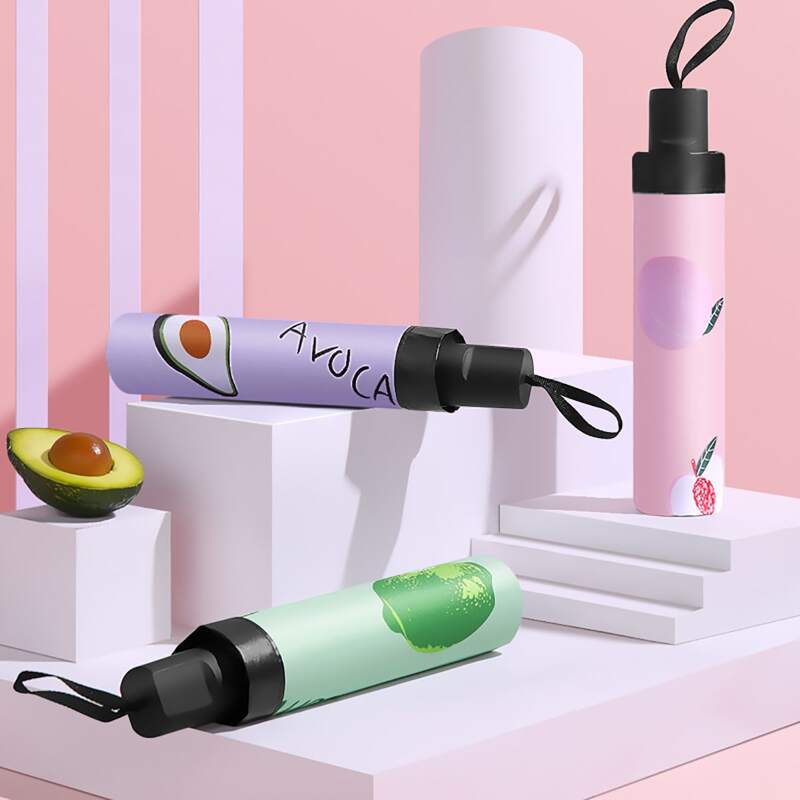 

1pc Fruit Print Random Sunscreen Umbrella, Multicolor