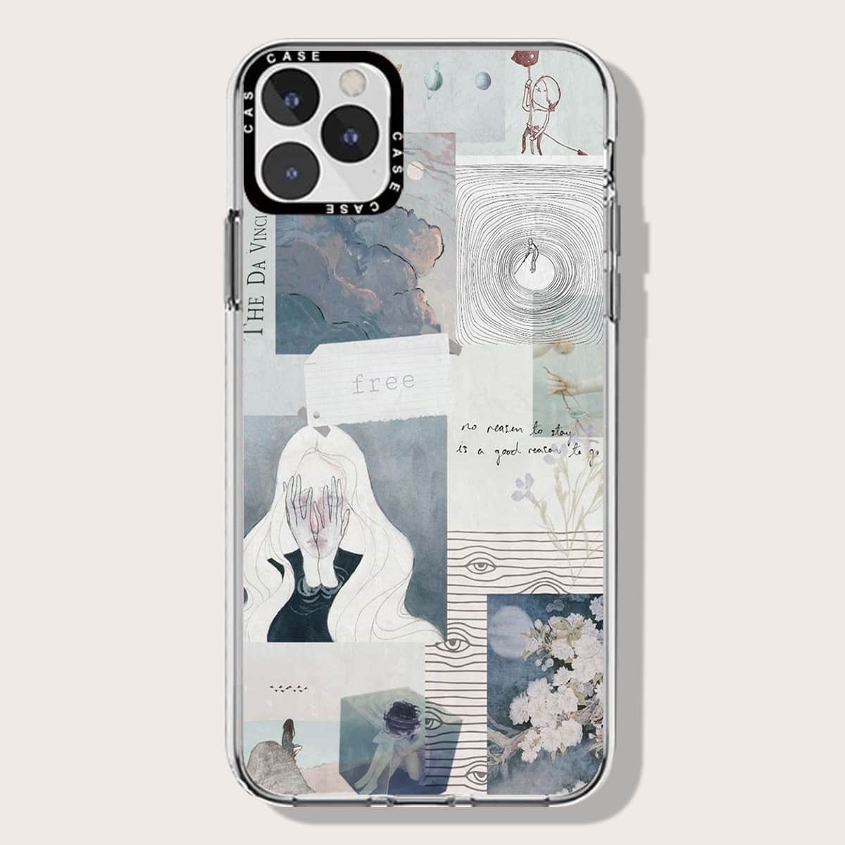 

Aesthetic Collage Phone Case, Grey