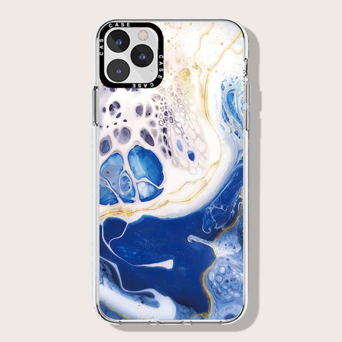 

Marble Print Phone Case, Blue