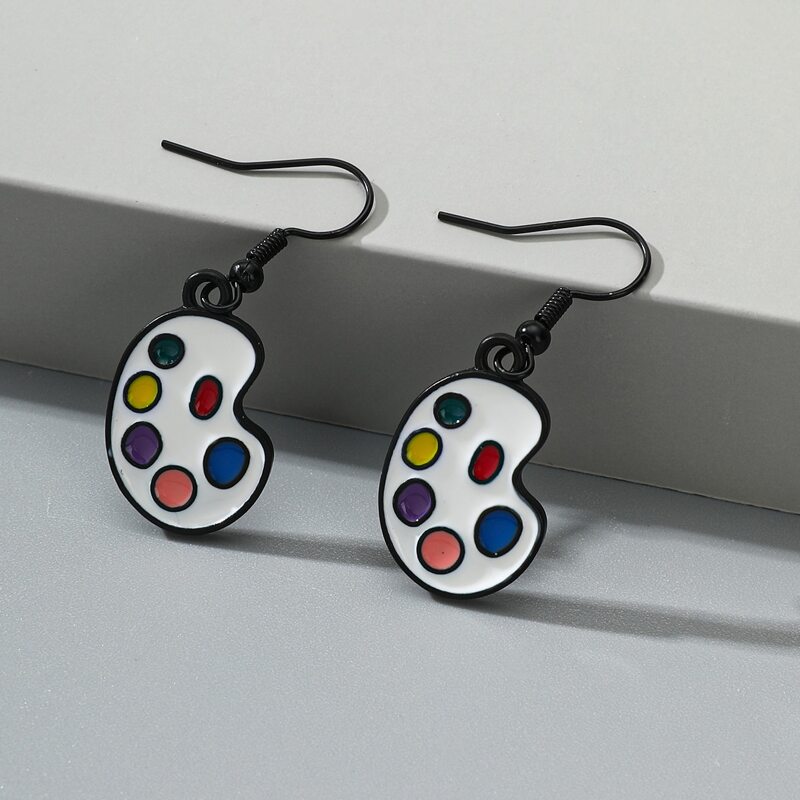 Palette Charm Earrings, Multicolor